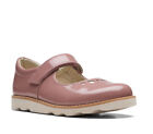 Girls Clarks Crown Jane Dusty Pink Patent Shoes