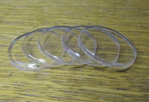 5 verres de montres plastique~diamètre 30.8mm~fait en URSS en 1980's - Picture 1 of 5