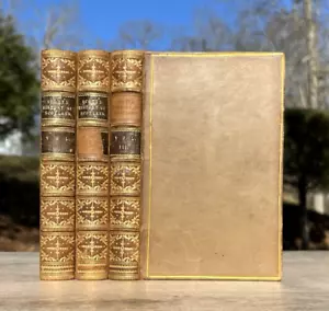 1858 HISTORY OF SCOTLAND Sir Walter Scott FINE LEATHER BINDINGS 3 Volume Set - Picture 1 of 23