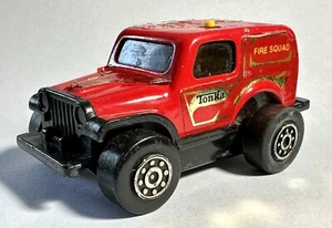 Escuadrón de bomberos Tonka 1982 Pull Back Jeep embrague Poppers 3 1/4"" funciona techo abollado - Imagen 1 de 4