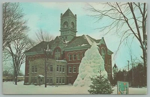 Gaylord Michigan~Courthouse~Snow Ice Castle~Bell Tower~Join Sign Flagman~1958 - Picture 1 of 2