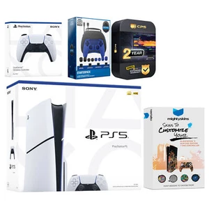 Sony Playstation 5 Disco Delgado + Controlador Extra y Gamer Starter Kit Paquete - Imagen 1 de 65