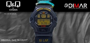 Vintage Watch Q&Q El Light. 9927, Wr. 5M. Lap Memory 10. (M100-007) - Picture 1 of 4