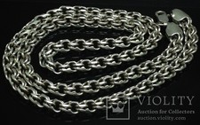 Vintage Necklace Sterling Silver 925 Chain Jewelry Men's Women's Old Rare 54 gr