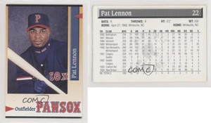 1995 Pawtucket Red Sox (Pawsox) Team Issue Patrick Lennon Pat Lennon #22