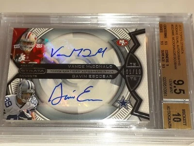 Vance McDonald Gavin Escobar 1/10 2013 Topps Strata Rookie Dual Autographs BGS - Image 1 of 2
