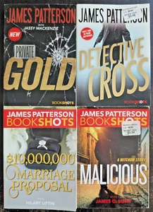 James Patterson Bookshots LOT of 4 Paperback Book Shots Crime Mystery Cross Gold - Picture 1 of 3