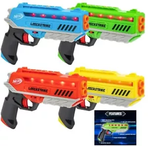Nerf Laser Strike 4-Spieler Laser Tag Blaster Set Indoor Outdoor 300ft Reichweite NEU - Bild 1 von 6