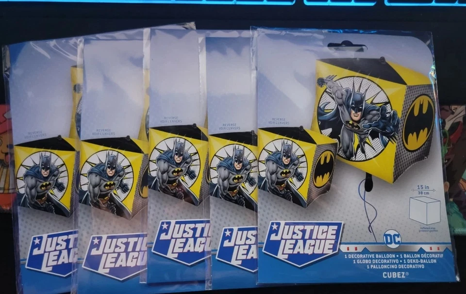 --LOTE DE 5-- 15 pulgadas Anagrama Cubez Batman Globos Liga de la Justicia Foto 1 de 4