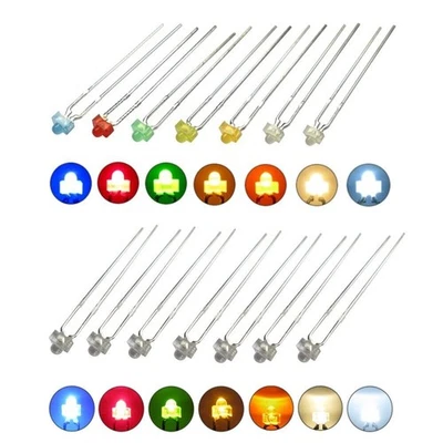 LED 1,8mm diffus klar mini Miniatur LEDs 7 Farben 10 20 50 100 Stück Set AUSWAHL - Bild 1 von 4