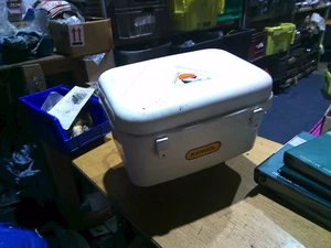 CAJA DE EQUIPAJE VINTAGE KANGOL TOP BOX TRIUMPH BSA ENFIELD - Imagen 1 de 14