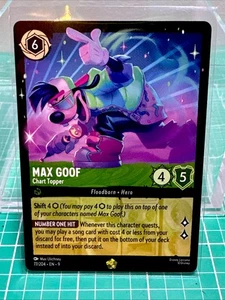 Lorcana TCG - Max Goof - Chart Topper - Legendary 77/204 Fabled NM - Picture 1 of 3