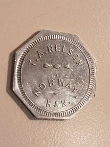 Ficha de colección / Noruega, Kansas / Bueno para 5c en mercancía - Imagen 1 de 4