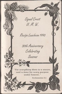 Signal Crest UMW Luncheon Cookbook Recipes 1990 - Picture 1 of 4