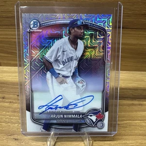 2025 Bowman Baseball Arjun Nimmala Bowman Chrome Mojo Refractor Auto Blue Jays - Picture 1 of 2