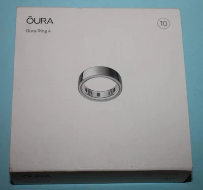 Oura Ring Gen 4 - Silver- Size 10 - BRAND NEW SEALED - Fast Shipping - Image 1 of 4