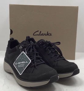 Clarks Wave 2.0 Damen-Sneaker in schwarzem Nubukleder US-Größe 10 M - Bild 1 von 7