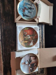 Lot Of 3 Norman Rockwell Limited Edition Collectors Plates. -- ALL Boxed ! Mint! - Picture 1 of 8