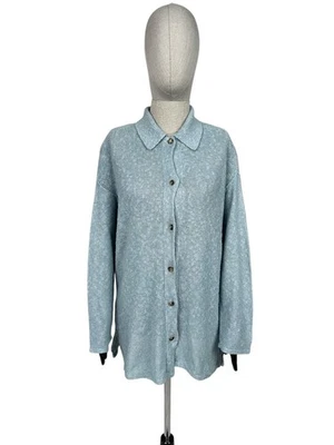 BRUNELLO CUCINELLI Vintage Algodón Lino Tejido Cárdigan Botón Suéter Azul Talla L Foto 1 de 4