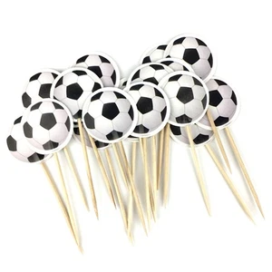 -Dents sur le Thème Du Football, Décoration de Cupcakes, Décoration de Fête9829 - Foto 1 di 6