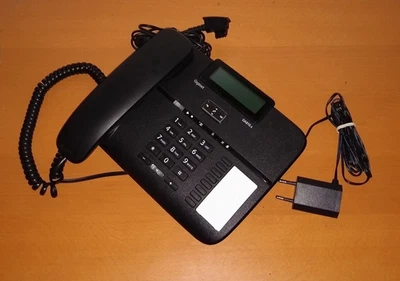 Festnetztelefon Gigaset DA810A schwarz Tischtelefon analog mit Anrufbeantworter  - Bild 1 von 3