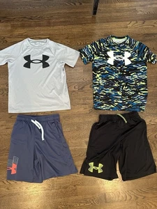 Boys Under Armour Youth Medium 4-Piece Bundle (2 Shirts/2 Shorts) - Picture 1 of 6