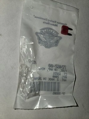 NOS Harley Davidson Motorcycle 10 AMP Mini Fuse  P/N 72462-00 qty.1 - Image 1 of 2