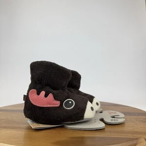 Nuevo Nuevo Con Etiquetas Bebé Niñas Bellota Fácil Critter Botín Alce Marrón Zapatillas Talla 12 - 18 M - Imagen 1 de 7