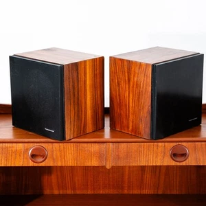Mid Century Danish Modern Speakers Set Hifi System #19 Bookshelf Rosewood Mcm - Picture 1 of 9