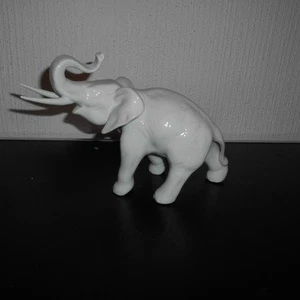 Porzellanelefant Elefant Royal Dux Tiere Porzellanfigur Figuren Figur L 23,5 cm - Bild 1 von 8