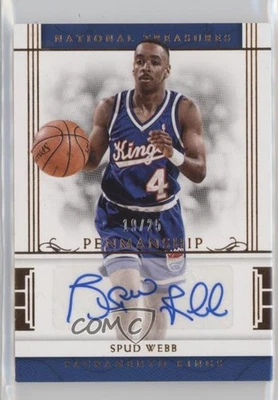 2016-17 Panini National Treasures Penmanship Bronze /25 Spud Webb #5 Auto - Image 1 of 2