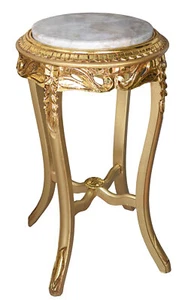 Beistelltisch Barock Tisch Marmorplatte Ablage Nachttisch Antik Blumentisch - Picture 1 of 4