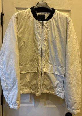 Chaqueta Nautica Ligera Cremallera Completa Forrada Plateada Abedul Resistente al Agua Para Hombre’s 2XL Foto 1 de 4