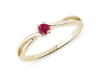 Natural Ruby Gemstone Ring Solid 10K Gold Stackable Jewelry Size Available
