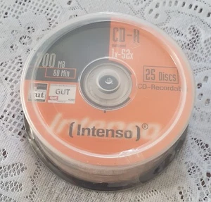 Intenso 25Pk Blank CD-R Disks 700MB - Picture 1 of 3