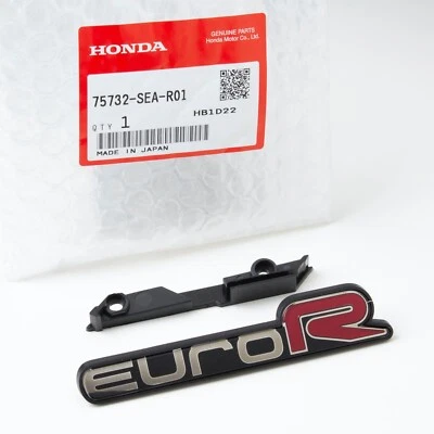 Emblema delantero genuino OEM Honda Euro-R para Acura 2004-05 TSX 75732-SEA-R01 Foto 1 de 3