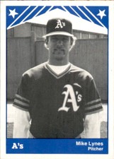 1983 Albany-Colonie A's TCMA #6 Mike Lynes Torrance California CA Baseball Card