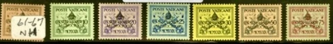 Vatican City #Mi73-Mi79 MNH CV€140.00 1939 Interregnum Sede Vacante [61-67] Cover