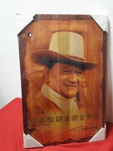 Home Accents John Wayne Wood Sign Rustic LOOK pallet slat quote - Picture 1 of 3