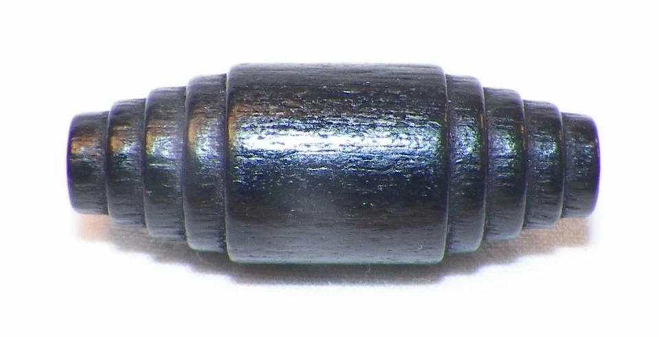 2 Black Wood Toggle Buttons Wire Shank Coat Jacket Wooden Vintage #3 - Image 1 of 2