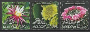 Moldova 2022 Flowers, Cactus 3 MNH stamps - Picture 1 of 1