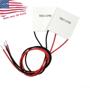 2 PCS TEC1-12706 12V 60W Thermoelectric Cooler TEC Peltier Plate Module 2X US - Picture 1 of 4