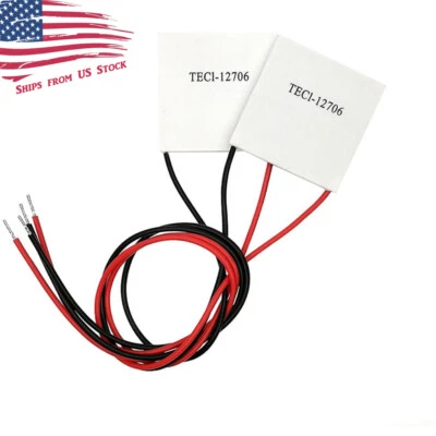 2 PCS TEC1-12706 12V 60W Thermoelectric Cooler TEC Peltier Plate Module 2X US - Image 1 of 4