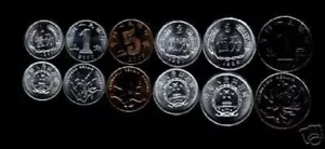 China 1 2 5 FEN 1 5 JIAO 1 YUAN 1982-2011 UNC COIN Collection 6 CHINESE Currency - Picture 1 of 5