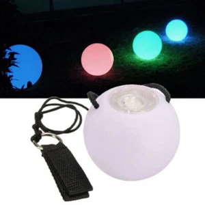 1x Multicolor LED Leuchten POI geworfen Ball Bauchtanz Party Hand Requisite Jonglieren Requisite - Bild 1 von 8