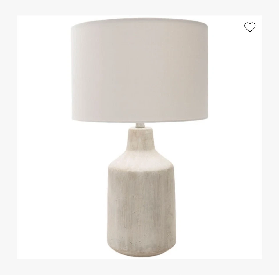 Abajur de mesa Surya Foreman 25 polegadas cinza claro com abajur de linho - FMN200-TBL - Imagem 1 de 4