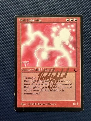 MTG Ball Lightning - The Dark Signed by Richard Garfield ! - Image 1 of 4