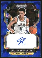 2022-23 Prizm DP Draft Picks Autographs Blue Ice #51 Scotty Pippen Jr /75