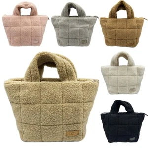 OOG Teddyfell Plüsch Shopper Tasche Wolle Schulter Henkeltasche Tote Bag Fluffy - Picture 1 of 40
