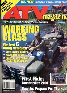 ATV Magazine Winter 2000 Bombardier 2001, Kawasaki V-Twin, Honda 250EX - Imagen 1 de 2